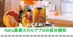 haru黒髪スカルププロの成分解析